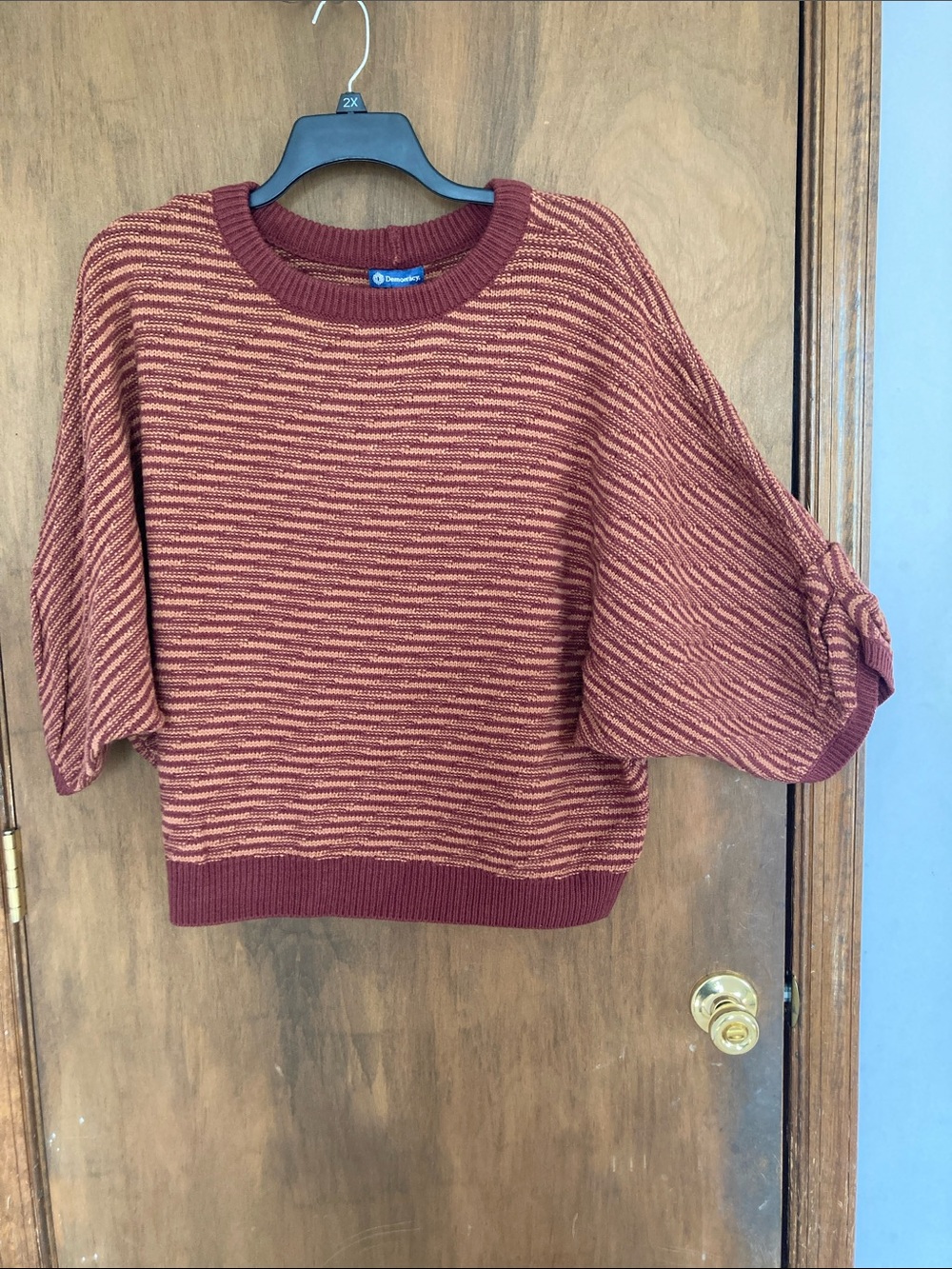 Democracy abstract stripes pattern sweater size 2X